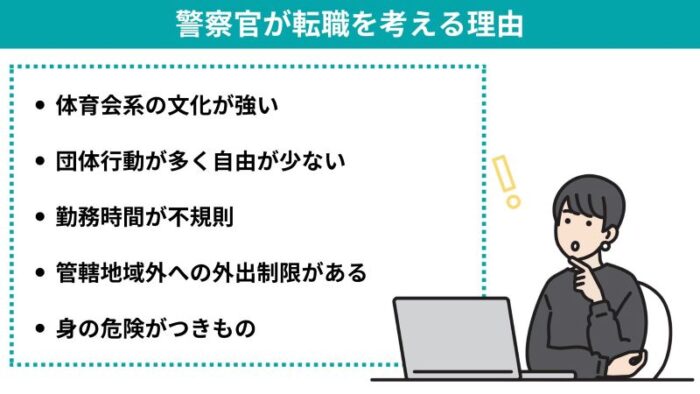 警察官が転職を考える理由