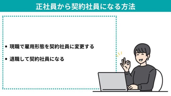 正社員から契約社員になる方法