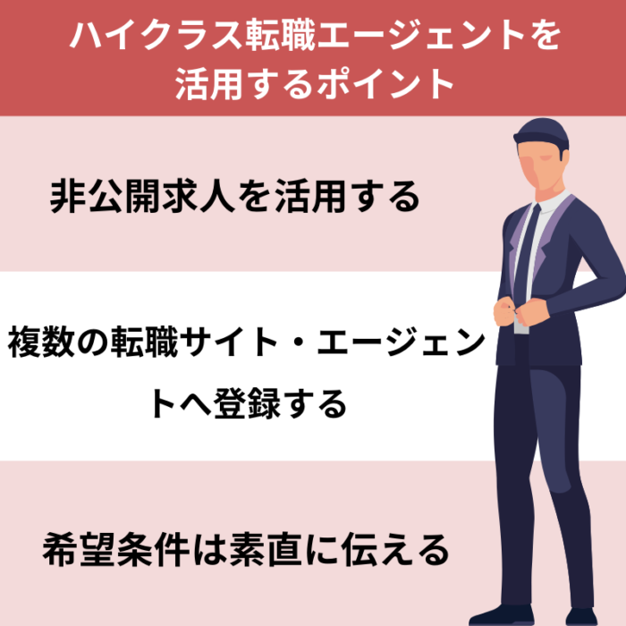 60代におすすめのハイクラス転職エージェントを活用するポイント