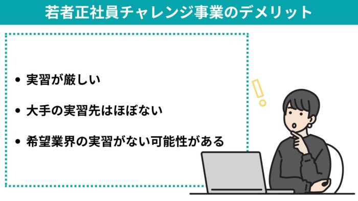 若者正社員チャレンジ事業のデメリット